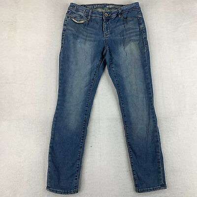 #ad DKNY Jeans City Skinny Denim Women#x27;s 06 Blue Cotton Blend Low Rise 5 Pocket $18.95