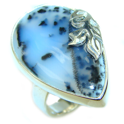 #ad Top Quality Dendritic Agate .925 Sterling Silver handcrafted Ring size: 6 adjus $85.05