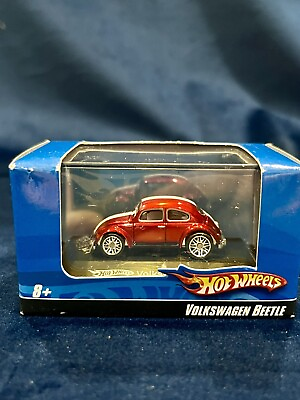 #ad Hot Wheels: Volkswagn Beetle RED 1:87 Scale W Acrylic Case CUTE $18.00