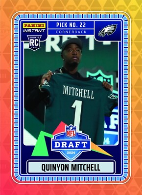 #ad 2024 Panini Instant NFL Quinyon Mitchell Draft Night SP Rookie Card **Pre Sell** $6.48