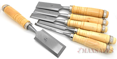 #ad 6pc WOOD CHISEL Carving Knife Cutter Steel Blades Chisels Woodworkers Set $19.99