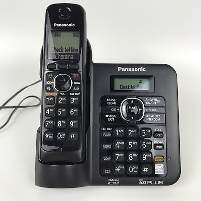 #ad Panasonic KX TG6641 Cordless Digital Phone System Base Handset Answering Machine $26.97