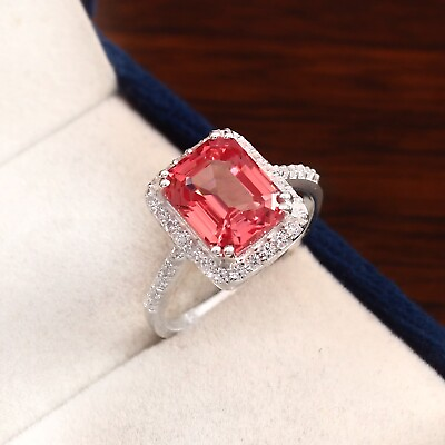 #ad A Natural Ceylon Padparadscha Sapphire 925 Silver Handmade Ring Birthday Gifts $98.67