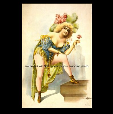 #ad 1899 Busty Burlesque Dancer PHOTO SEXY Vintage Art Print Cabaret $5.48