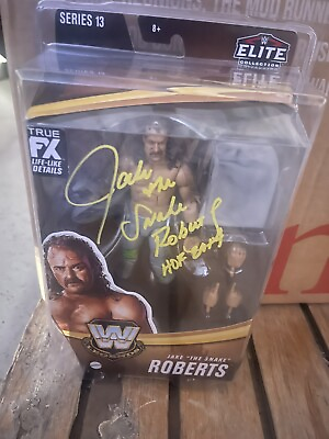 #ad Wwe Jake The Snake Autographed Elite With Case $100.00