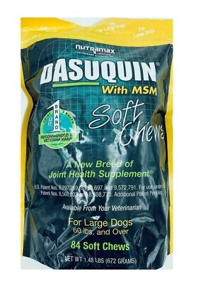 Dasuquin with MSM Soft Chew for Large Dogs 84 Chews $34.99