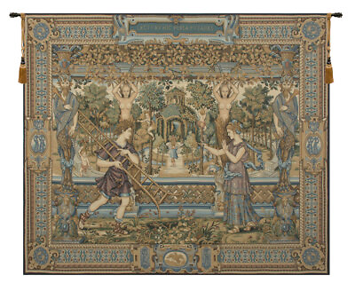 #ad Vertumnus Mythical Romance Belgian Tapestry Wall Art Hanging New 51x57 inch $1209.00
