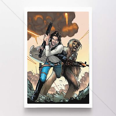 Han Solo Chewbacca Star Wars Poster Canvas Movie Comic Art Print #44 AU $44.95