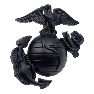 USMC Globe Anchor Marines WW2 US Marine Corps EGA Badge Lapel Pin Insignia Black $1.47