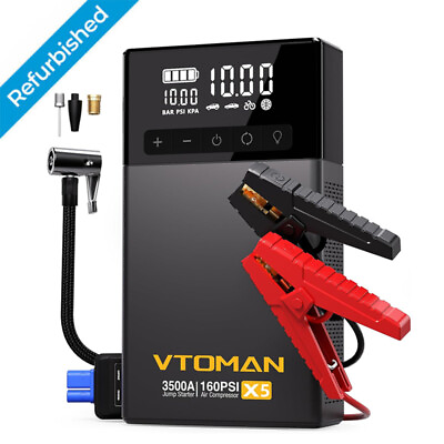 VTOMAN X5 Jump Starter with Air Compressor 3500A Portable Car Battery Booster $55.99