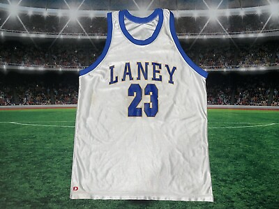#ad Michael Jordan #23 VTG Laney High School White Dodger Jersey Sz XL Preowned $55.99