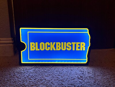 #ad Light Up Blockbuster Video Decoration Sign Extra Large XXL 14” Wide $99.99