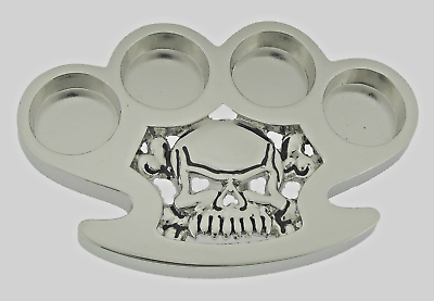 #ad #ad Skull Belt Buckles Silver Metal Brass Knuckleduster Crossbones Halloween Costume $12.05