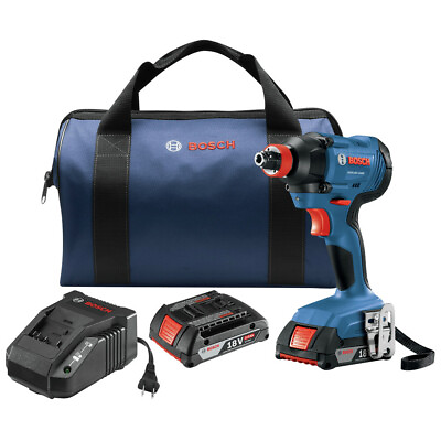 #ad Bosch GDX18V 1600B12 RT 18V 1 4quot; 1 2quot; Impact Driver Kit Certified Refurbished $87.99