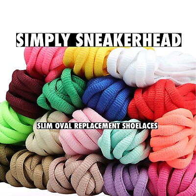 #ad SLIM OVAL REPLACEMENT SHOELACES LACES FOR ALL SHOES ADIDAS NIKE BUY 2 GET 1 FREE $3.95