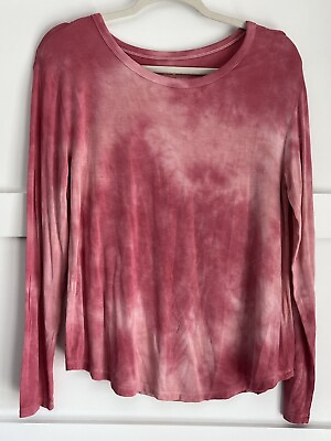 #ad American Eagle Outfitters Soft amp; Sexy Pink Tie Dye Long Sleeve T Shirt Medium $14.99