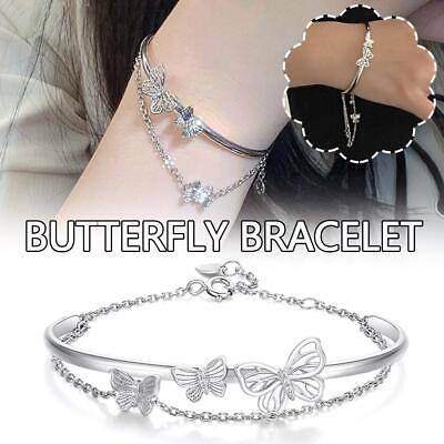#ad Fairy Butterfly Bracelet Temperament Simple Hand Jewelry Thin Fashion Fast C $1.95