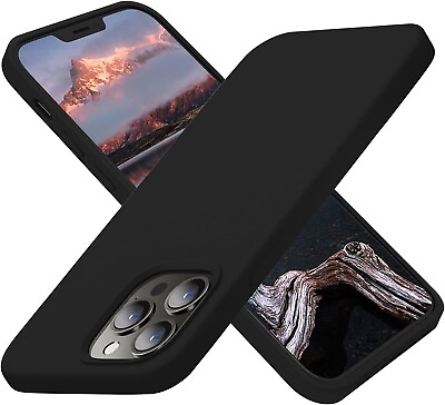 #ad iPhone 13 Case Silicone Ultra Slim Shockproof Phone Case 6.1 inch black $12.99