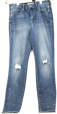 #ad Jessica Simpson Womens Blue Jeans Cravy High Rise Skinny Size 29 Medium Wash $10.99