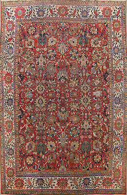 #ad Pre 1900 Vegetable Dye Sultanabad Antique Rug 10x13 Wool Hand knotted Carpet $13029.00