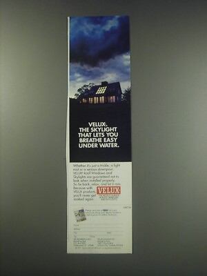 #ad #ad 1991 Velux Roof Windows and Skylights Ad Breathe Easy Under water $19.99