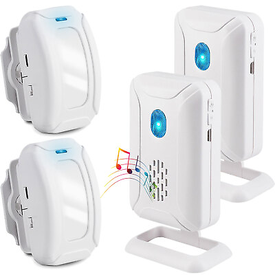 #ad #ad Motion Sensor Alarm Wireless Infrared Security System36 Chimes with Mute Mode ×2 $40.49
