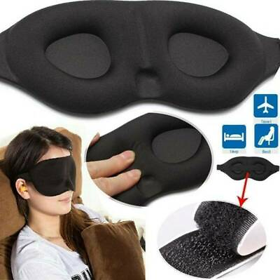 #ad 3D Soft Padded Blindfold Blackout Eye Travel Relax Sleep Aid Shade Cover USA $1.87