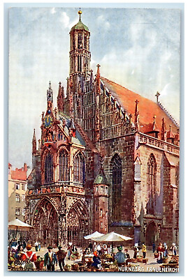 #ad c1910 Nurnberg Frauenkirche Nuremberg Germany Oilette Tuck Art Postcard $9.72
