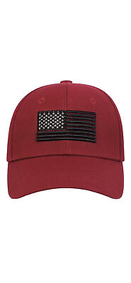 #ad Baseball Cap Tactical Army Cotton Dad Hat USA American Flag Caps BURGUNDY $15.99