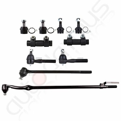 10Pcs Front Suspension Ball Joints Tie Rod Kit For 1980 96 Ford F 150 Bronco 4WD $78.56