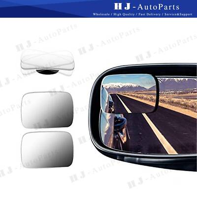 #ad 2 Pcs Rectangle Blind Spot Mirror 360° Wide Angle HD Glass Convex Rear View $9.59