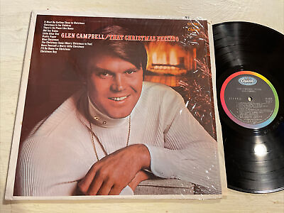 #ad Glen Campbell That Christmas Feeling LP Capitol Stereo Shrink VG M $10.79