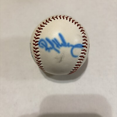 #ad #ad Rickey Henderson Signed Baseball Athletics Yankees $54.99