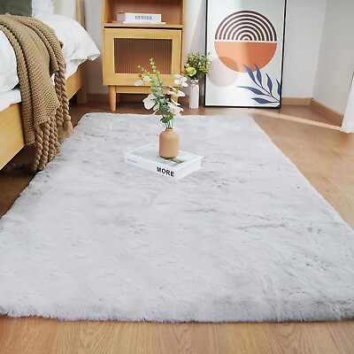 #ad Ultra Soft Faux Rabbit Fur Rug 3x5 Machine Washable Area Rugs for Bedroom Fl... $69.90