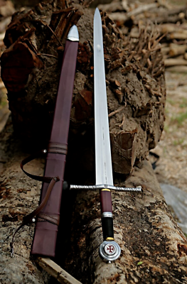 #ad Custom Hand Forged Viking Templar Knight Arming Medieval Sword With Scabbard. $149.00