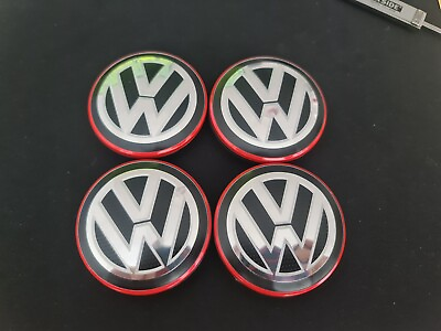#ad VW GTI Alloy Wheel Centre Caps Hub Covers 65mm GBP 45.00