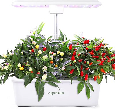 #ad 12 Pods Hydroponics Growing System Indoor Herb LED Light Garden Starter Timer $30.99