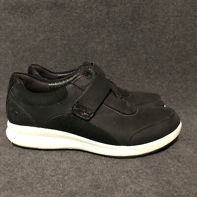 #ad Clarks Unstructured Shoes Womens Un Adorn Lo Black Comfort Sneakers Size 7 M $29.99