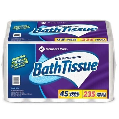 #ad Member#x27;s Mark Ultra Premium Soft and Strong Bath Tissue 2 Ply Large Roll Toilet $30.10