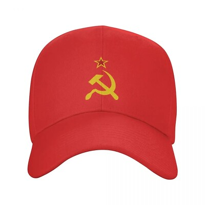 #ad Unisex Russian Soviet Flag Baseball Cap CCCP USSR Hammer And Sickle Dad Hat $16.99