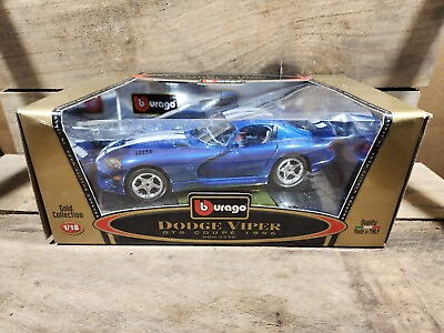 #ad Bburago 1996 Dodge Viper GTS Coupe Blue Die Cast Metal 1 18 Gold Collection $69.99