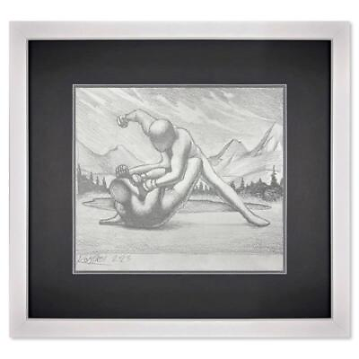 #ad Mark Kostabi quot;Let this be Knownquot; signed original art framed $2500.00