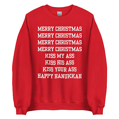 #ad Clark Griswold Merry Christmas amp; Happy Hanukkah Quote Unisex Sweatshirt $32.50