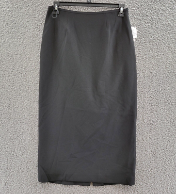 #ad KASPER Office Wear Professional Straight Skirt Women#x27;s 8 Black Slit Back Zip $30.35