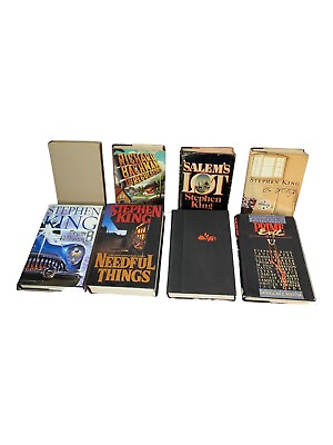 #ad Lot Of 8 Vtg Stephen King 1st Ed 1st Print Novel Books HCDJ w 1 Poster *READ* $45.00