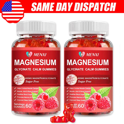 #ad 120Gummies Supplement Calm MoodMuscle Bone amp; Sleep Support Magnesium Glycinate $23.49