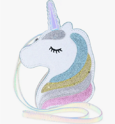 #ad Unicorn Glitter Small Crossbody Handbag CAPELLI NEW YORK NWT $9.99