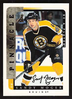 #ad Sandy Moger 1996 97 Pinnacle Be A Player Auto Bruins Autograph {0908 $3.99