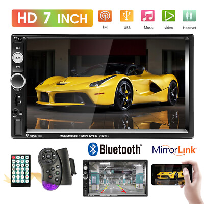 #ad 7quot; Double 2 DIN Car MP5 Player Touch Screen Bluetooth Stereo Radio With Camera $32.99