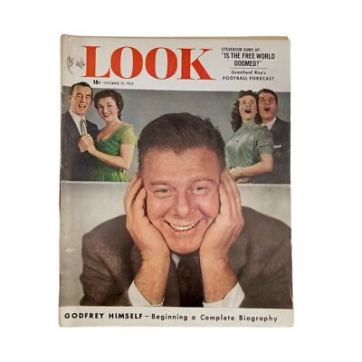 VTG Look Magazine September 22 1953 Arthur Godfrey Complete Biography No Label $49.95